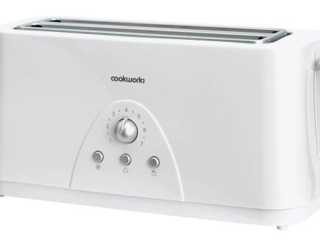 Cookworks Long Slot 4 Slice Toaster 7236145 - Refurbished For Cheap