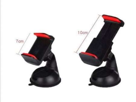 Universal In Car Mobile Phone Holder Dashboard Windscreen Suction Mount(black+red) on Sale