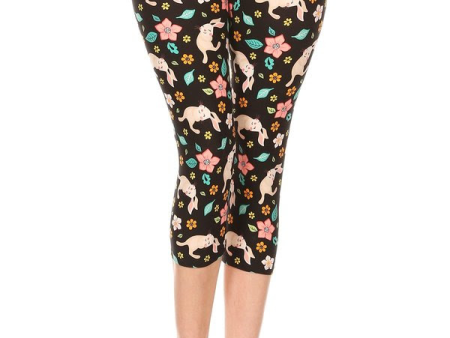 Bunnies in Bloom - Women s One Size Capris For Sale