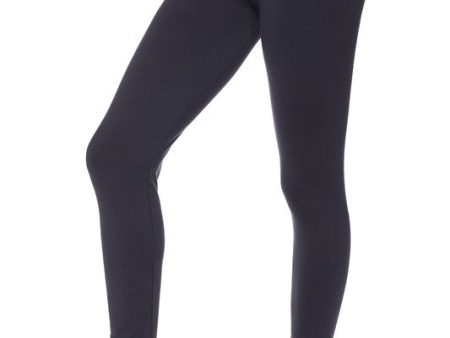 Solid Charcoal Gray Fleece Lined Leggings - Women s Plus Size Online Hot Sale