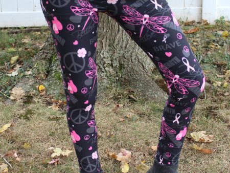 Fight Like a Warrior - Women s Breast Cancer Awareness Leggings Hot on Sale