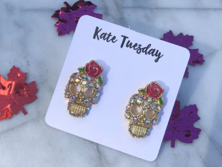 Blingy Skull Earrings Online now