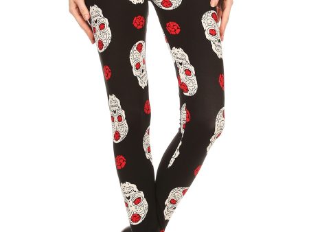 Skulls  N Roses - Women s Plus Size 3X-5X Leggings Supply