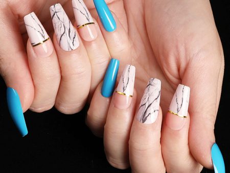 Marble Brushed  - Press On Nails Online