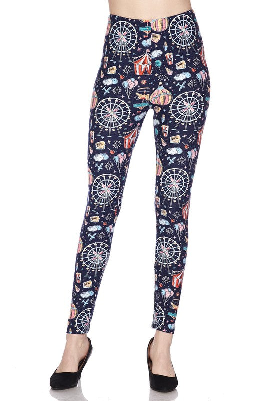 Cotton Candy Carnival - Women s Extra Plus Leggings Hot on Sale