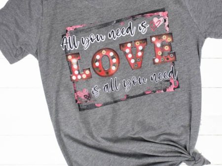 All You Need is Love - Women s Plus Size Top in Heather Gray Supply