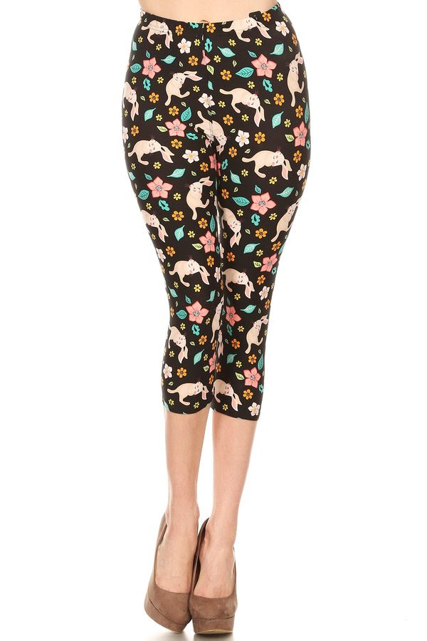 Bunnies in Bloom - Women s Plus Size Capris For Discount