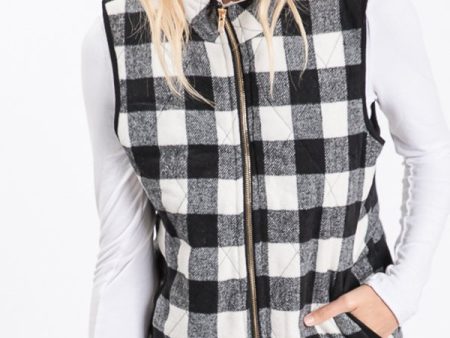 The Kassidy - Women s Black & White Fleece Vest Fashion