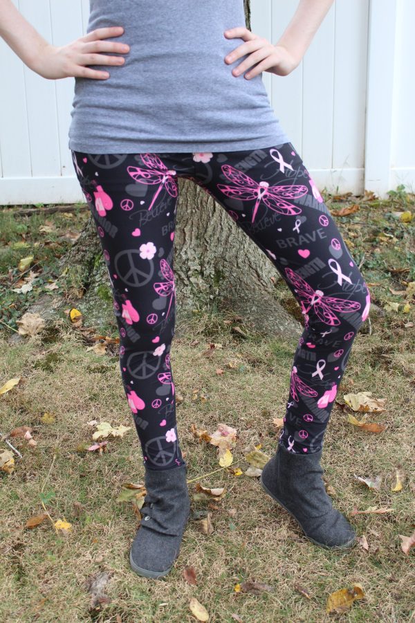 Fight Like a Warrior - Girls Breast Cancer Awareness Leggings Fashion