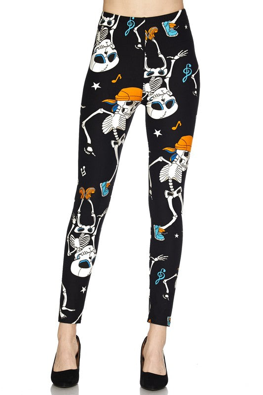 Skeleton Boogie - Women s Extra Plus 3x-5x Leggings For Discount