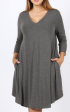 The Greta - Women s Plus Size A-Line Dress in Heather Gray Online