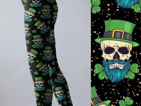 Paddy Skulls - Women s Plus TC Size Leggings Cheap