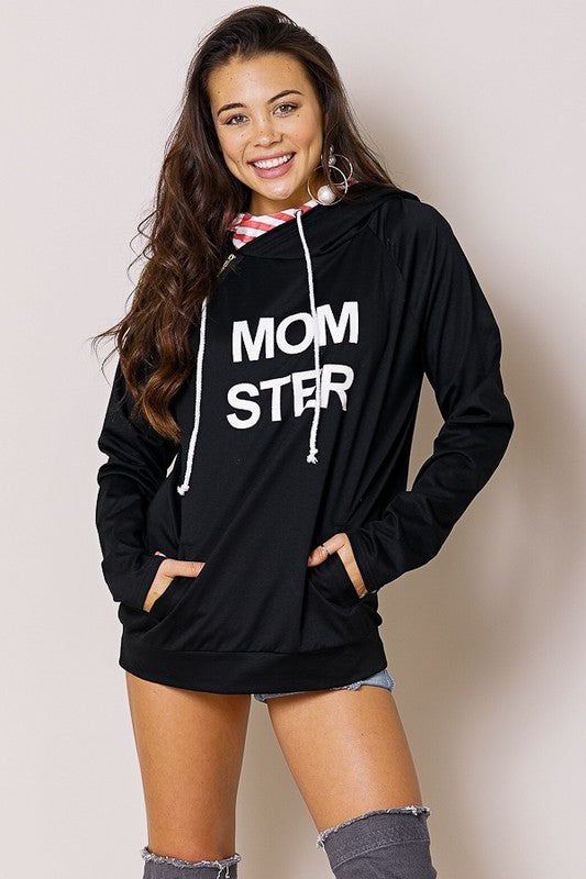 Momster Graphic Hoodie Cheap