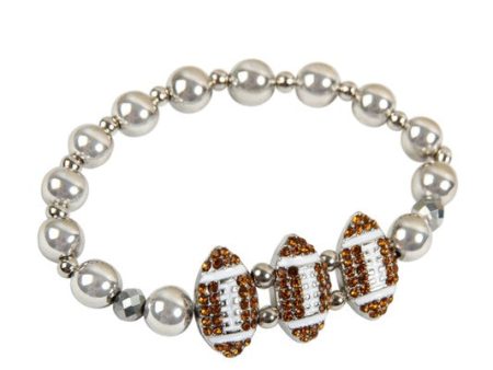 Rhinestone Football Stretch Bracelet Online Sale