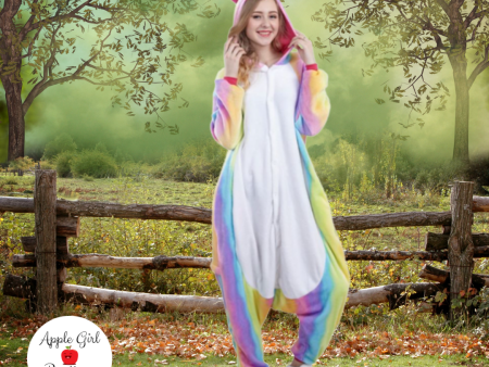 Rainbow Unicorn Onesie Adult Pajama - Unisex Pajama Fashion