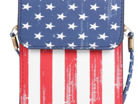 American Flag Cellphone Crossbody Bag Discount