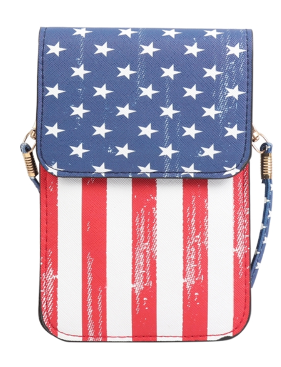 American Flag Cellphone Crossbody Bag Discount