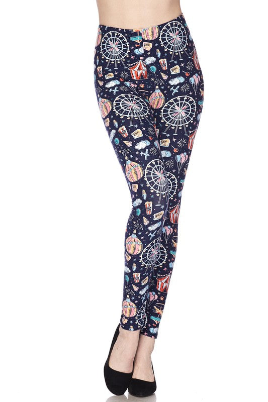 Cotton Candy Carnival - Women s Extra Plus Leggings Hot on Sale