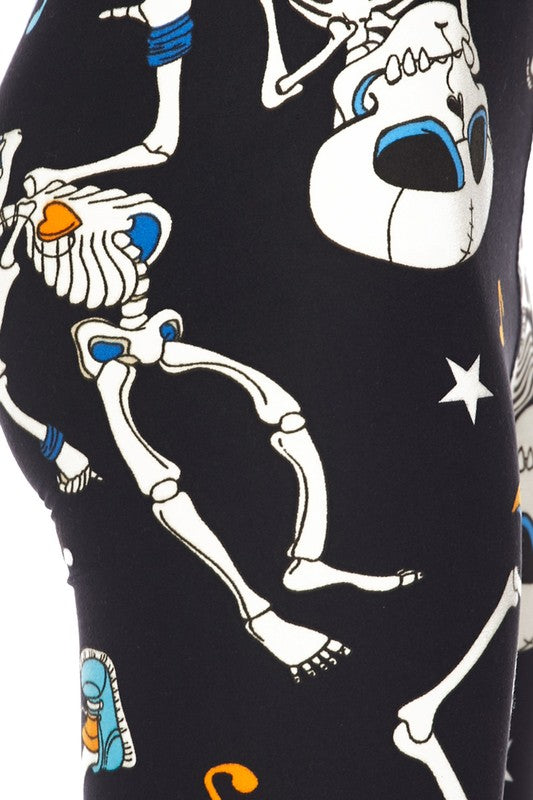 Skeleton Boogie - Women s Extra Plus 3x-5x Leggings For Discount