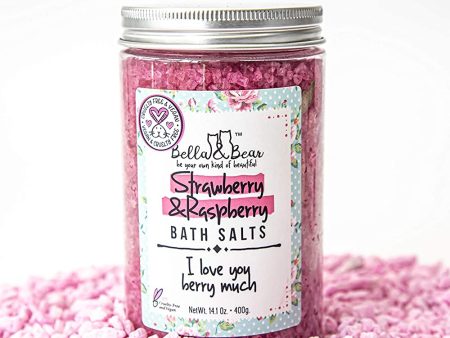 Strawberry & Raspberry Bath Salt - Bella & Bear For Sale