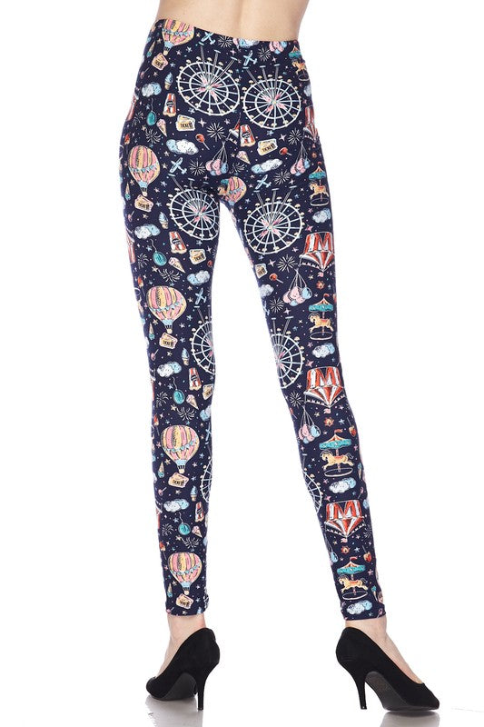 Cotton Candy Carnival - Women s Extra Plus Leggings Hot on Sale