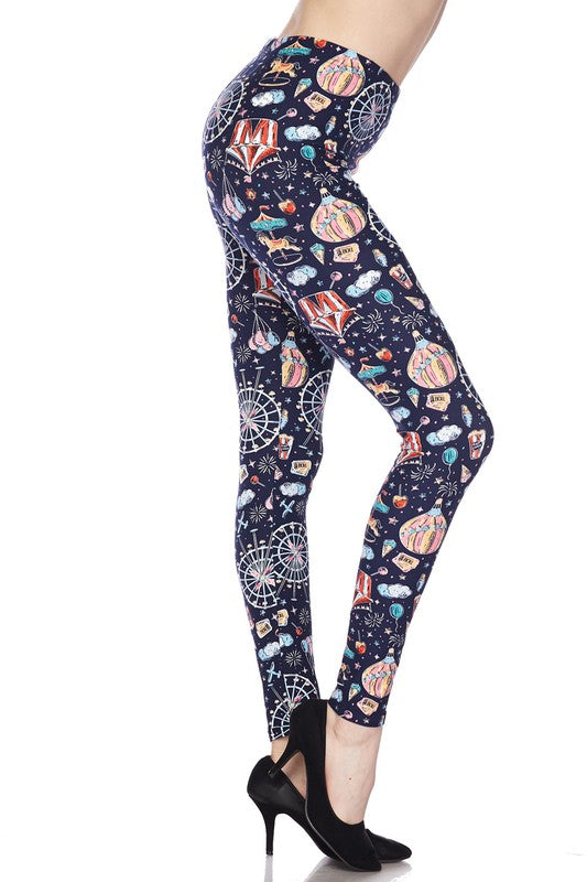 Cotton Candy Carnival - Women s Extra Plus Leggings Hot on Sale